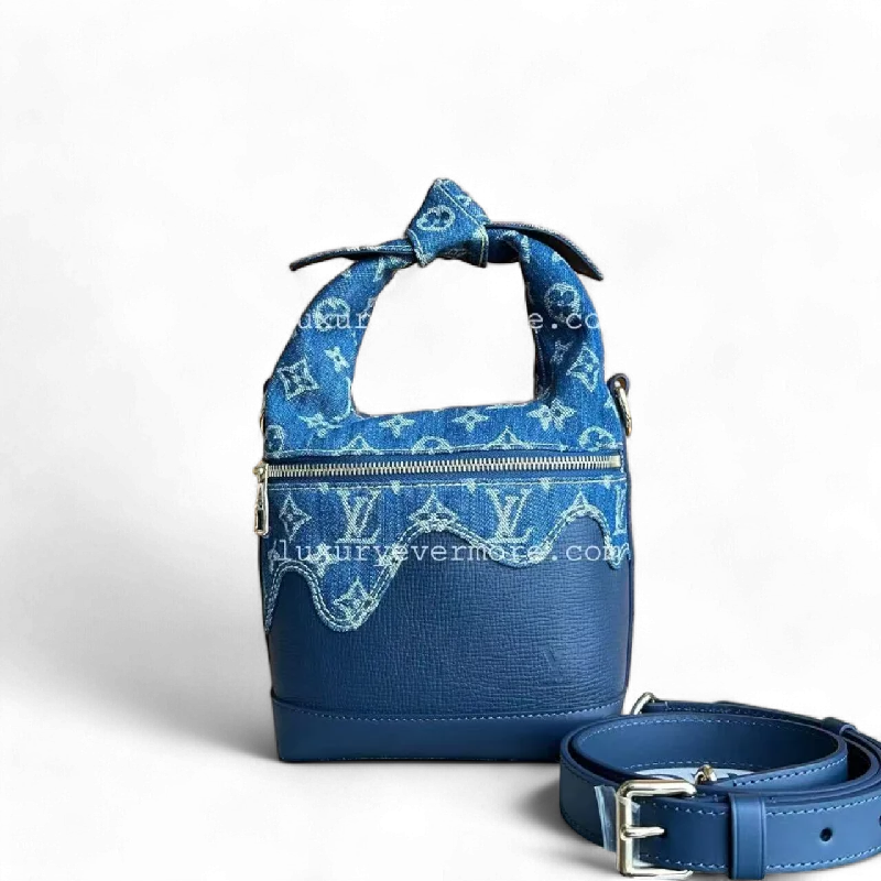 Louis Vuitton bags with a zip - around closure for enhanced securityLouis Vuitton LV Japanese Cruiser Denim Blue Handbag