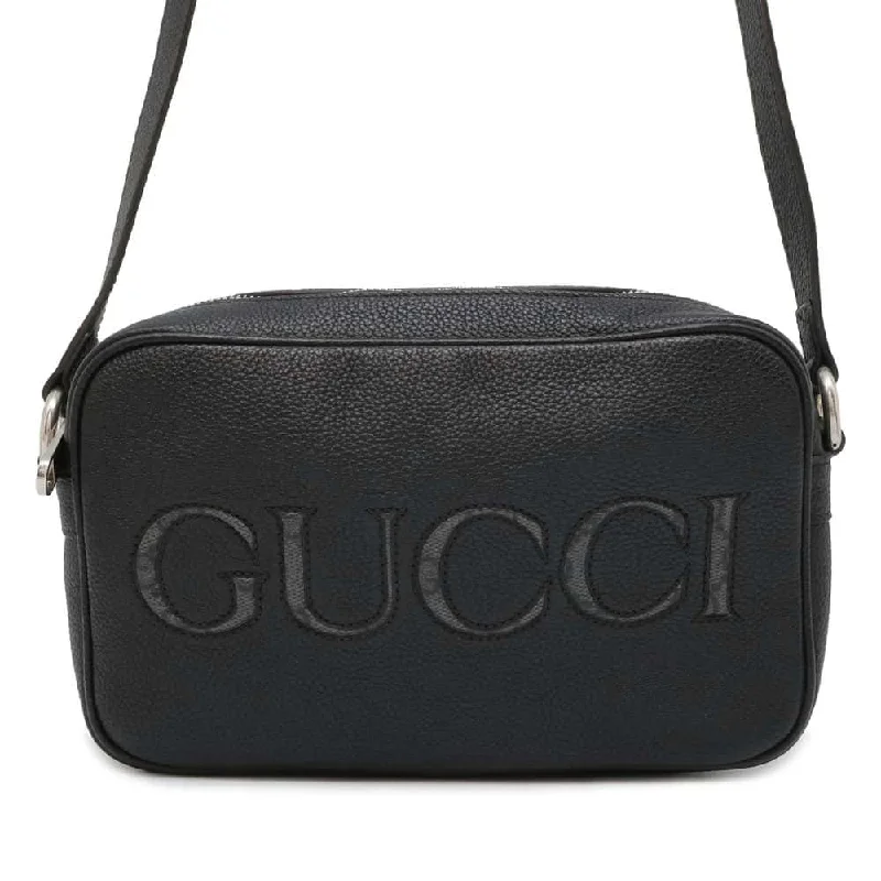 Gucci handbags for women with a metal - framed claspGUCCI GG Supreme Shoulder Bag Black 768391 Leather Size Mini