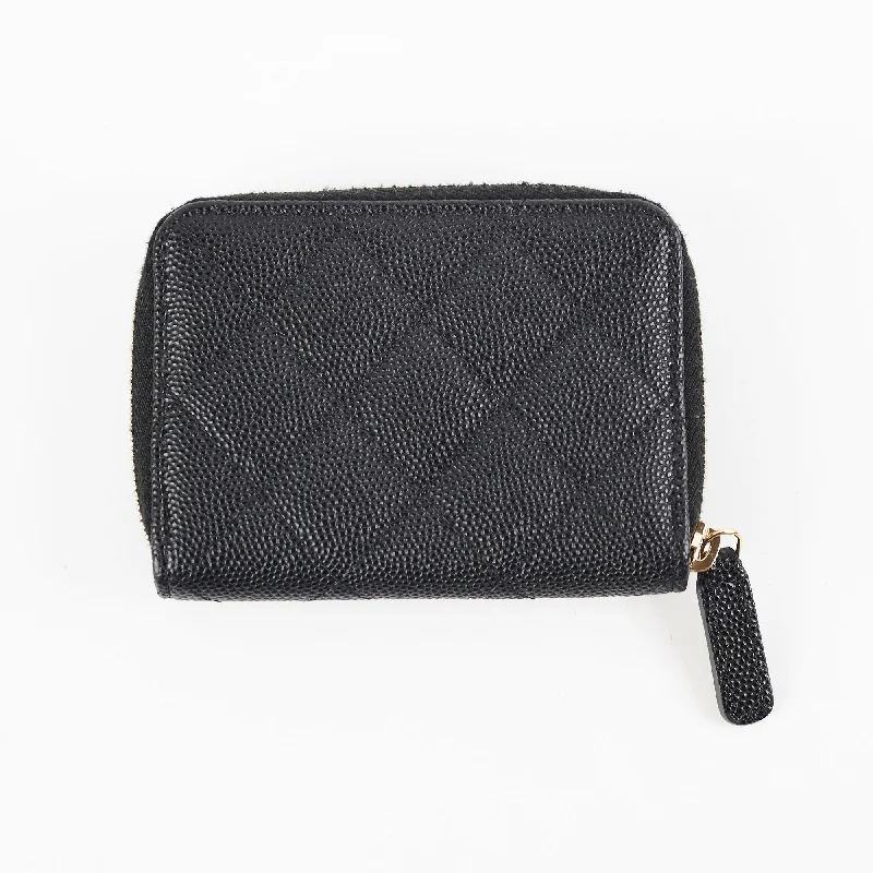 Chanel Designer Handbag with Unique DesignChanel Black Caviar Cardholder