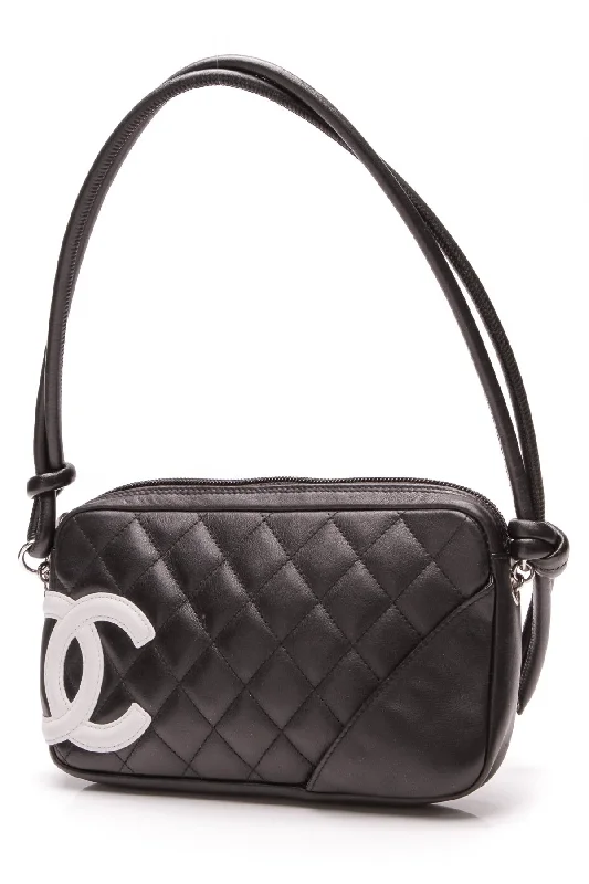 Chanel Vintage Inspired Handbag for Retro LoversChanel Cambon Ligne Pochette Bag - Black Calfskin