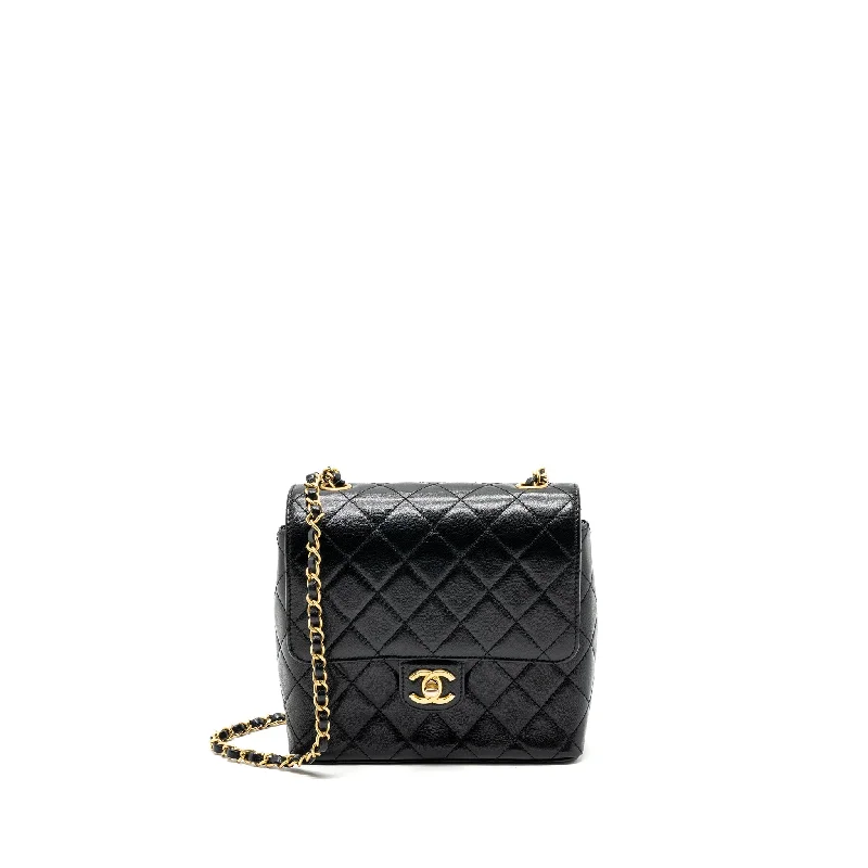 Chanel bags with iconic gold chainsChanel 22K retro new square large flap bag goatskin black GHW (microchip)