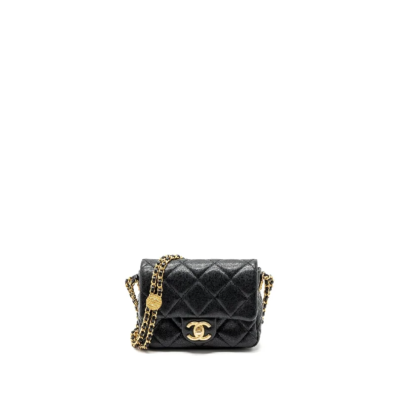 Chanel Luxury Handbag for High - End EventsChanel Mini Twist Your Button Flap Bag Caviar Black GHW(Microchip)