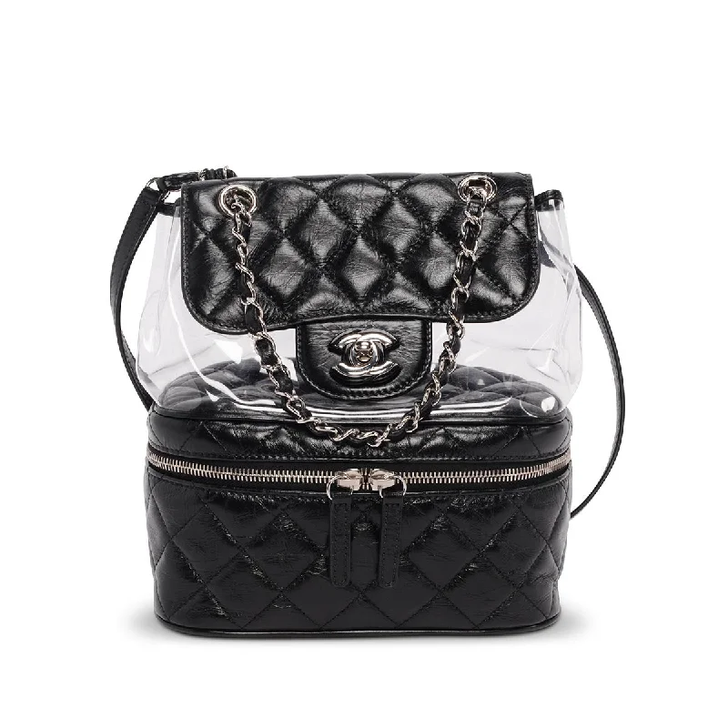 Chanel bags in luxury boutiques worldwideChanel Black Quilted Calfskin Aquarium Backpack