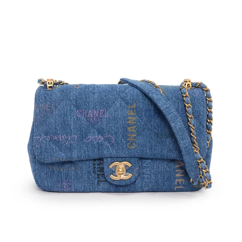 Chanel Designer Handbag with Unique DesignChanel Blue Denim Mood Shoulder Bag