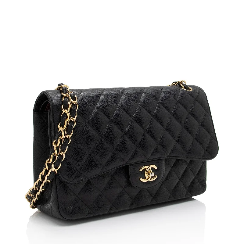 Chanel Limited Edition Handbag for CollectorsChanel Caviar Leather Classic Jumbo Double Flap Bag (xAxzXd)