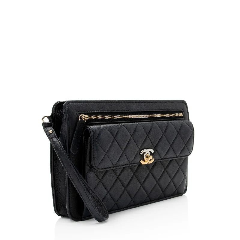 Chanel bags with exclusive seasonal releasesChanel Caviar Leather Classic Trendy Pouch (PIhhms)