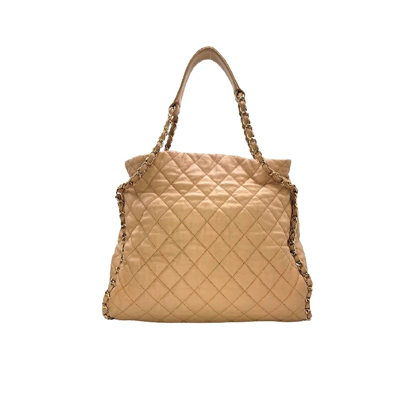 Chanel bags for women with minimalist styleChanel 2011 Quilted Chain Me Hobo Beige Clair