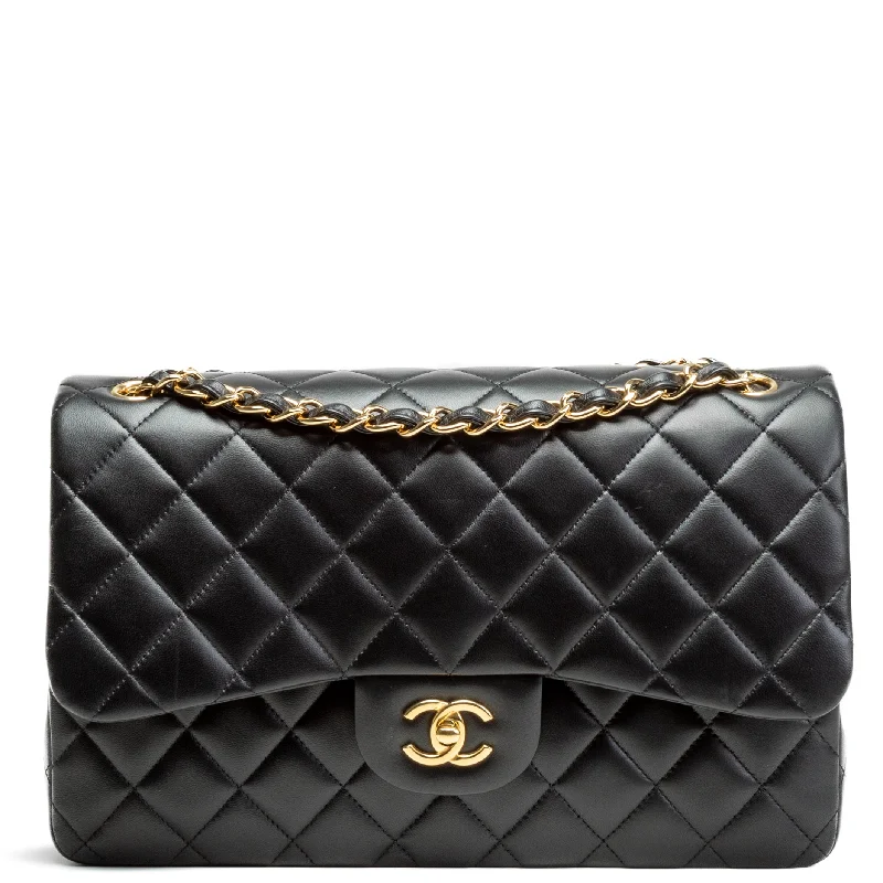 Chanel bags for women who appreciate fine craftsmanshipCHANEL Classic Lambskin Jumbo Double Flap - Black