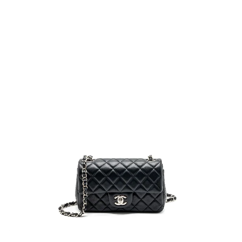 Chanel classicChanel Classic Mini Rectangular Flap Bag Lambskin Black SHW