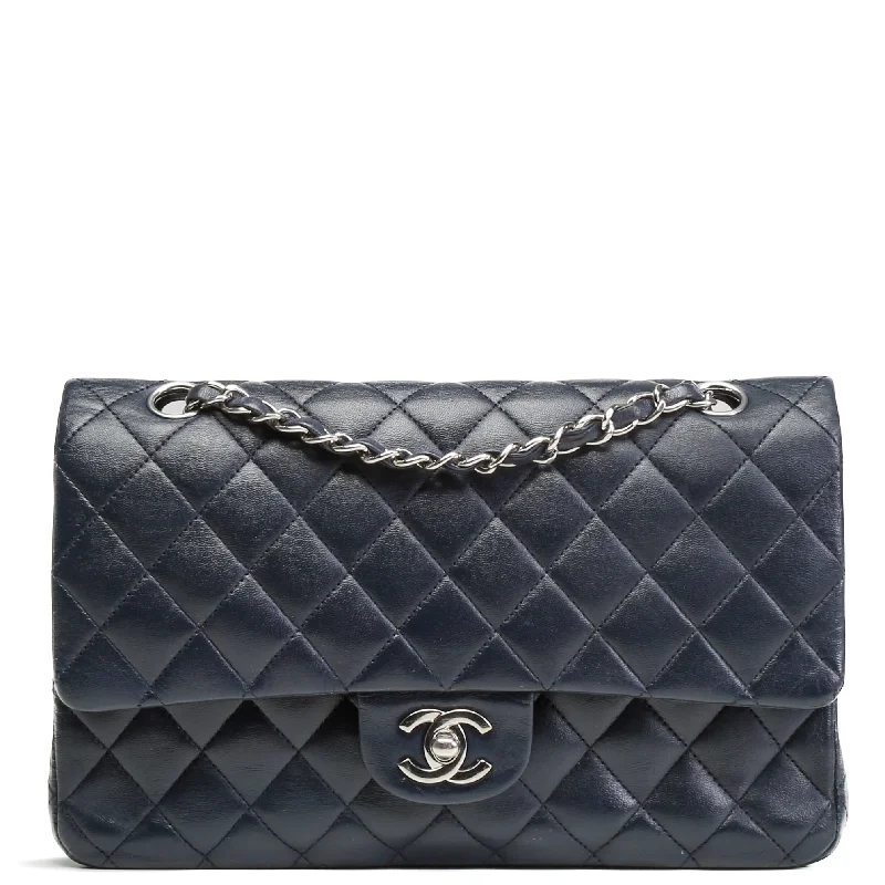 Chanel Lightweight Handbag for Daily ErrandsCHANEL Classic Quilted Double Flap Medium - Navy- OUTLET ITEM FINAL SALE