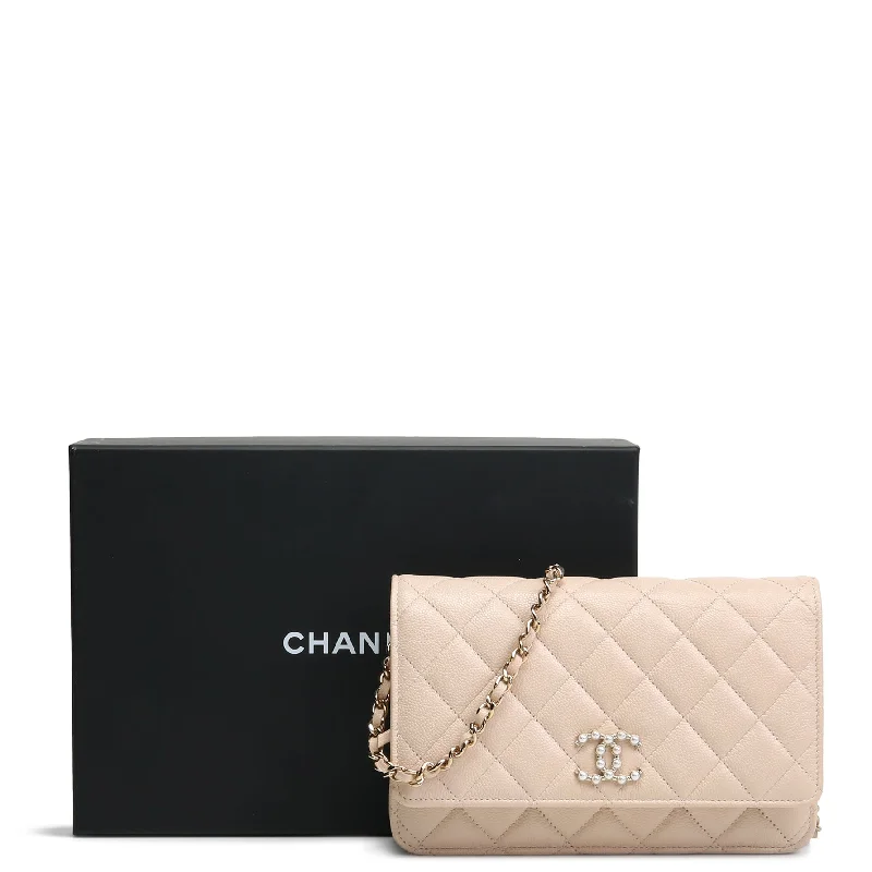 Chanel bags that pair perfectly with any outfitCHANEL Caviar Quilted Coco Candy Wallet on Chain- Beige