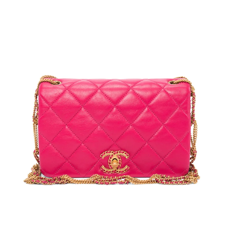 Chanel bags sale 2025Chanel Fuchsia Quilted Lambskin On And On Chain Bag