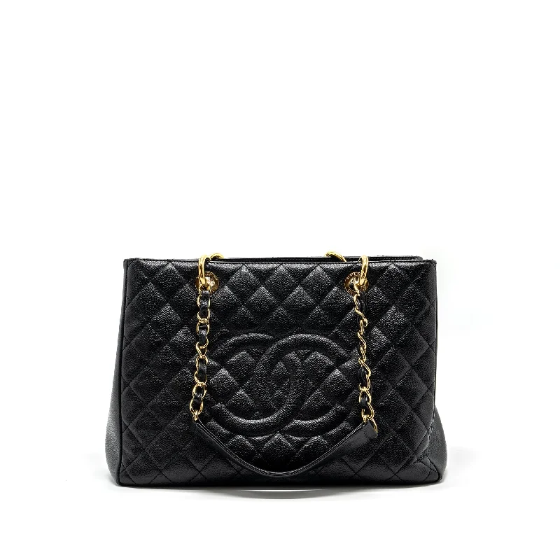 Chanel bags with chain and leather strap combinationsChanel grand shopping tote bag caviar Black GHW