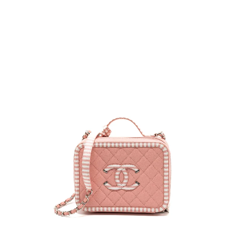 Chanel All - Match Handbag for Versatile StylingChanel Medium Filigree Vanity Case Caviar Pink Multicolour SHW