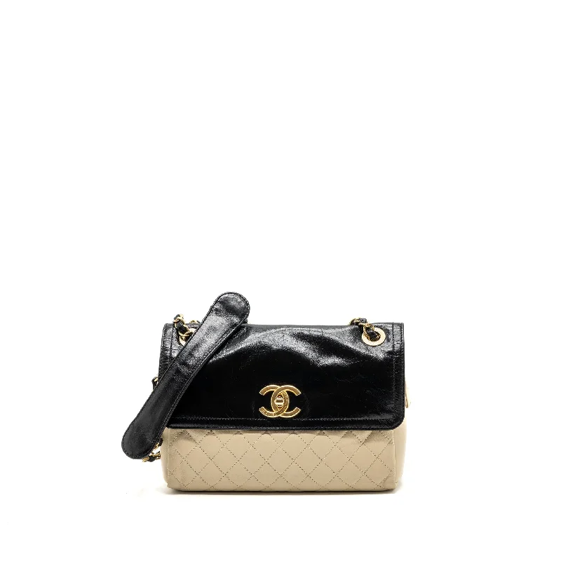 Chanel bags for those who value investment piecesChanel Medium In The Mix Flap Bag Leather Black/Beige/Cream GHW