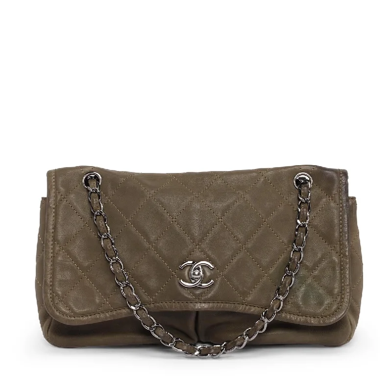 Chanel New Arrival Handbag with Gold HardwareChanel Olive Quilted Natural Beauty Medium Flap Bag