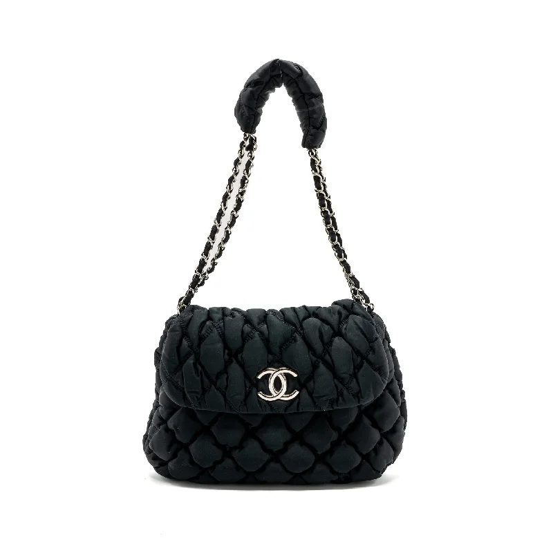 Chanel bags with modern touchesChanel quilted flap shoulder bag nylon black SHW