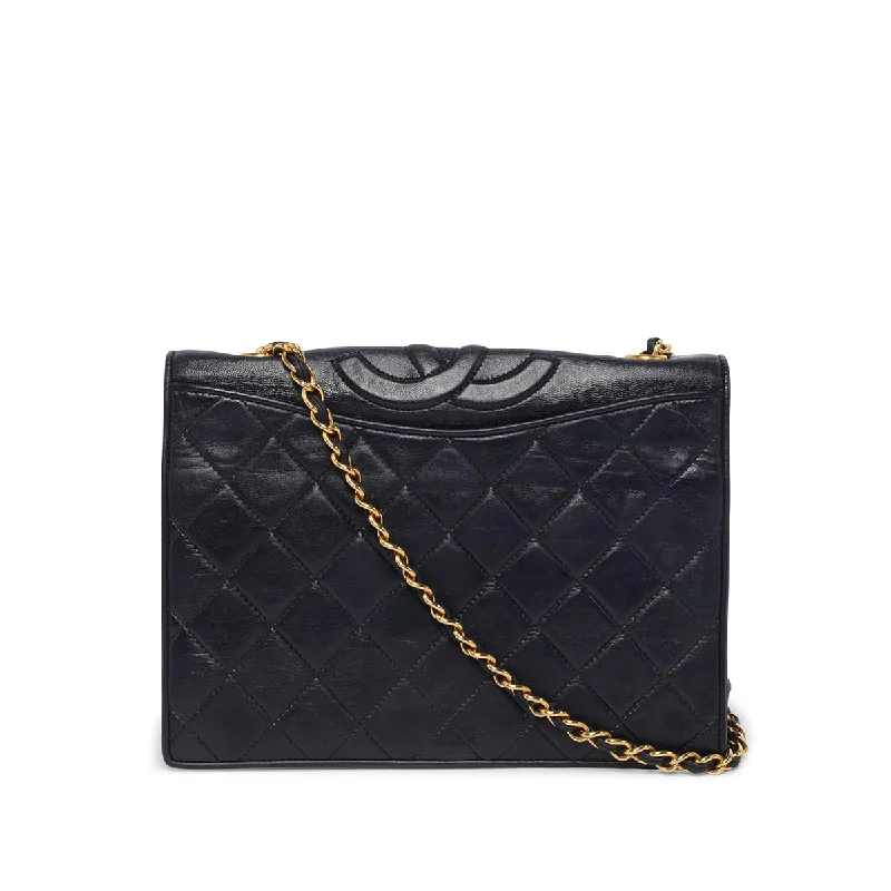 Chanel Designer Handbag with Unique DesignChanel Vintage Navy Quilted Lambskin Small CC Flap Bag