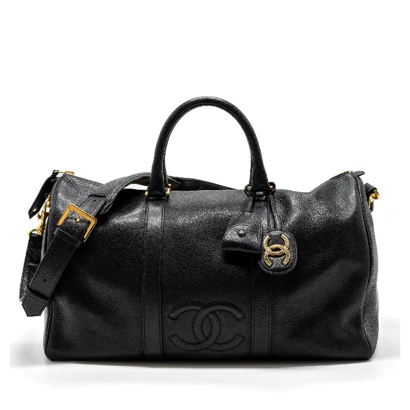 Chanel Vintage Inspired Handbag for Retro LoversChanel Vintage Travel Bag Caviar Black GHW