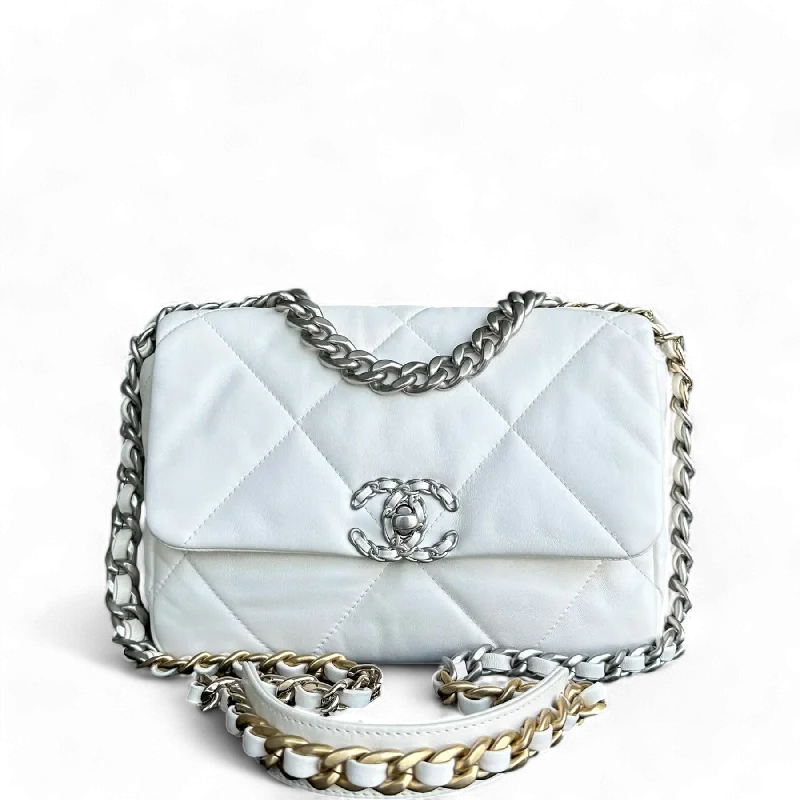 Chanel classic*Microchip* Chanel C19 Small 19 Bag Quilted Goatskin Two-Tone Hardware Microchipped