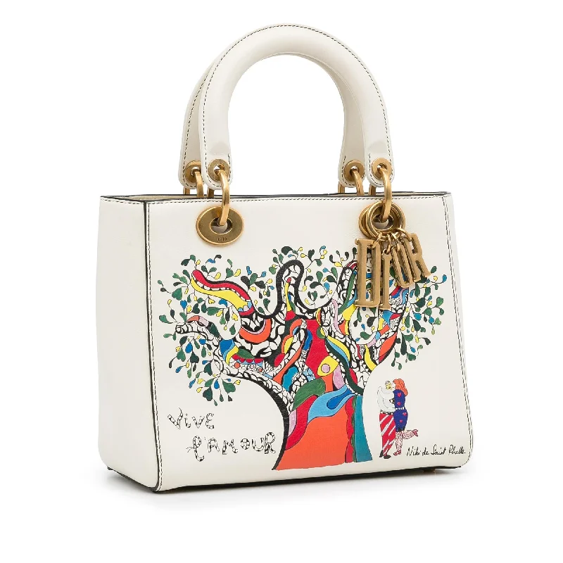 Stylish Christian Dior shoulder bags with a tassel - adorned zipperDior Medium Niki De Saint Phalle Lady Dior (ZHEI2E)