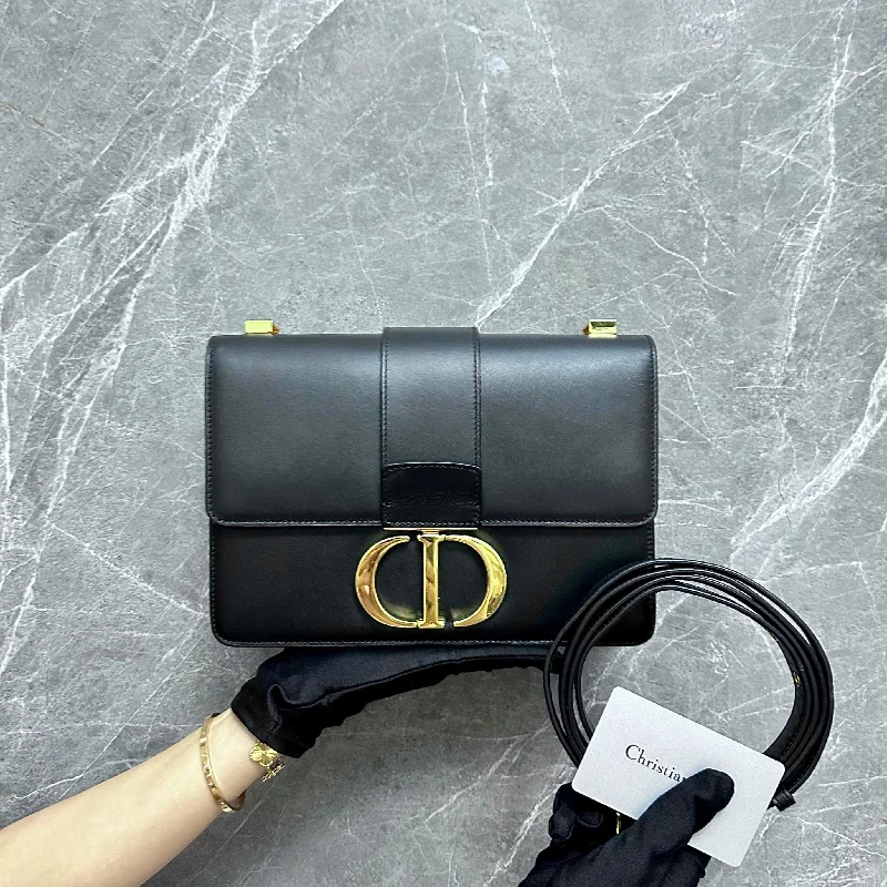 Christian Dior bags with a quilted pattern and gold - toned hardwareMontaigne 30 Smooth Calfskin Black GHW Shoulder Bag